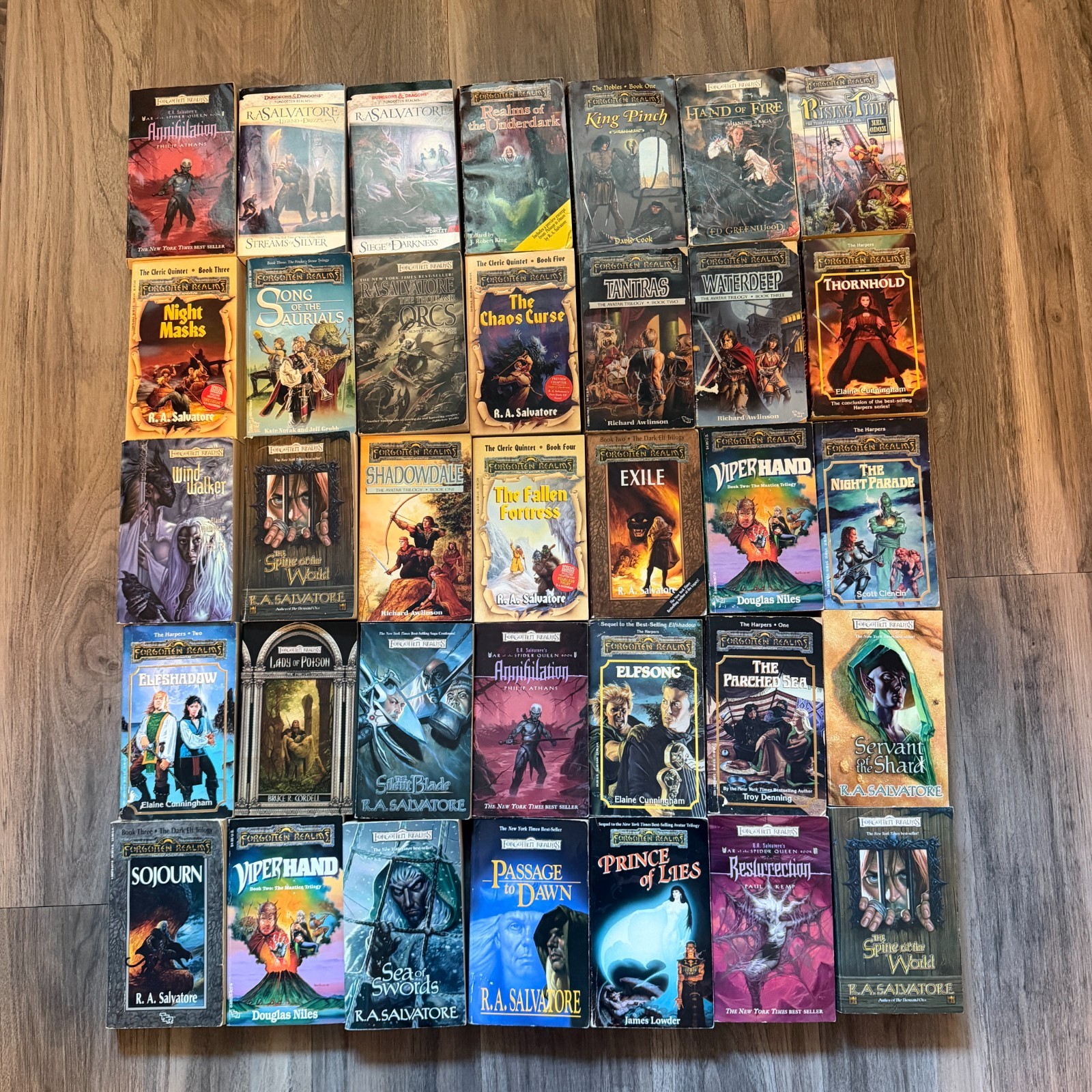 Forgotten Realms books lot of 35 – Cunningham, Denning, Salvatore