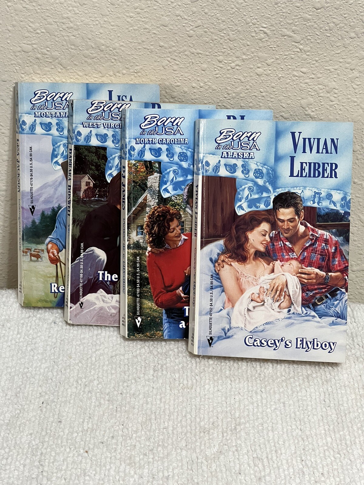 Silhouette Born In The USA Romance Series Lot 4 Paperback Books