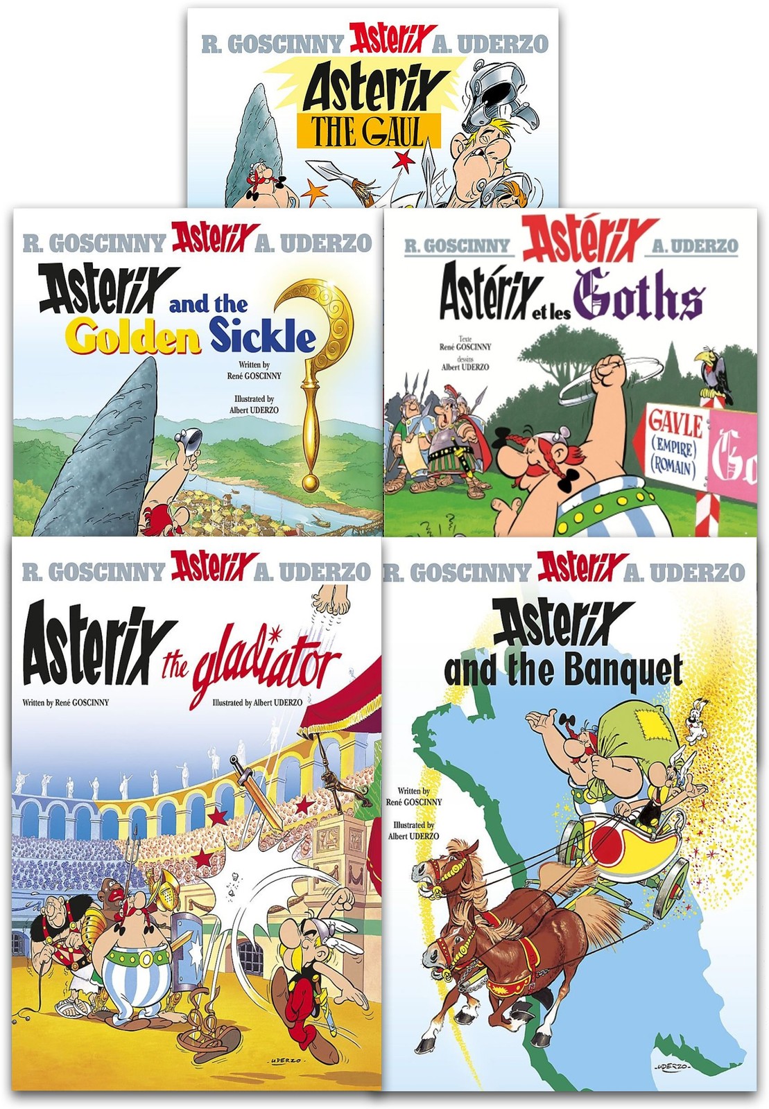 Asterix Series 1 Collection 5 Books Set 1-5 Asterix The Gaul by Rene Goscinny