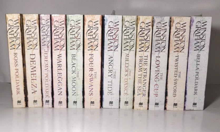 Complete Winston Graham Poldark Series 12 Book Lot Pan Books Matching Set VG