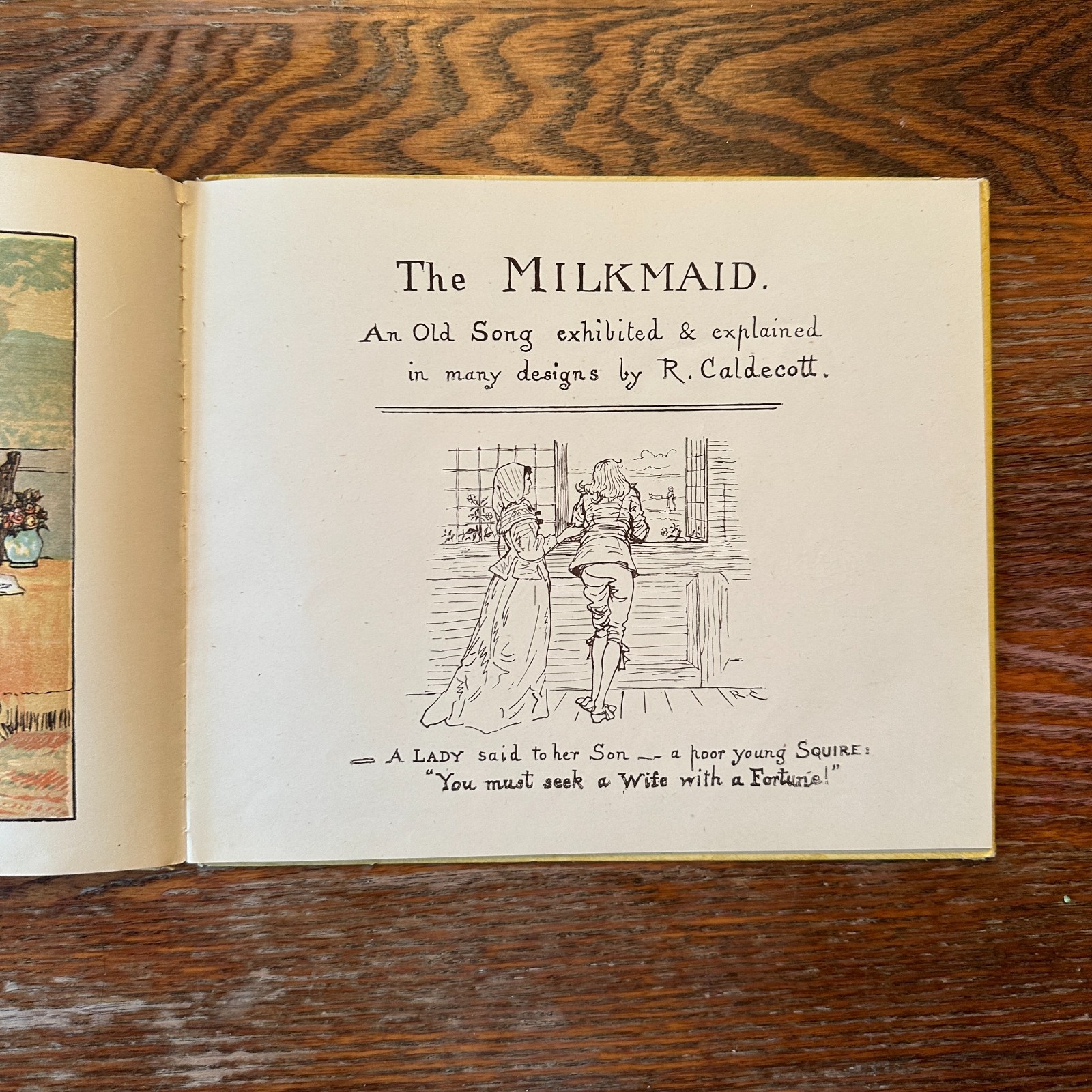 The Milkmaid by R Caldecott Early 1900s Hardcover Children’s Illustrated GOOD