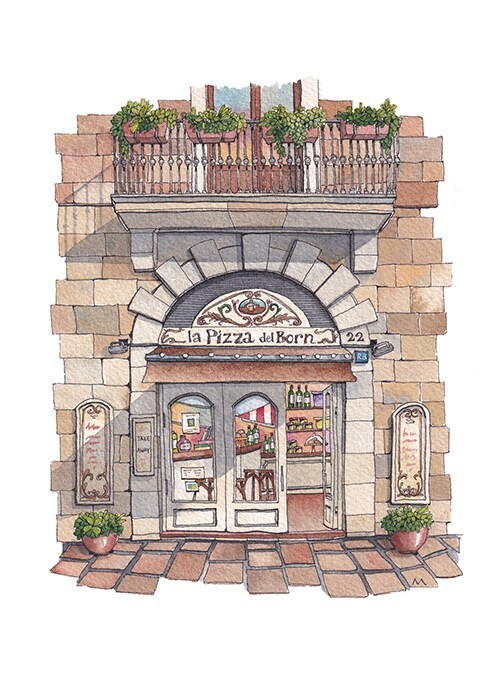 Urban Shops Coloring Book 도시의 상점들 : 어반 컬러링북