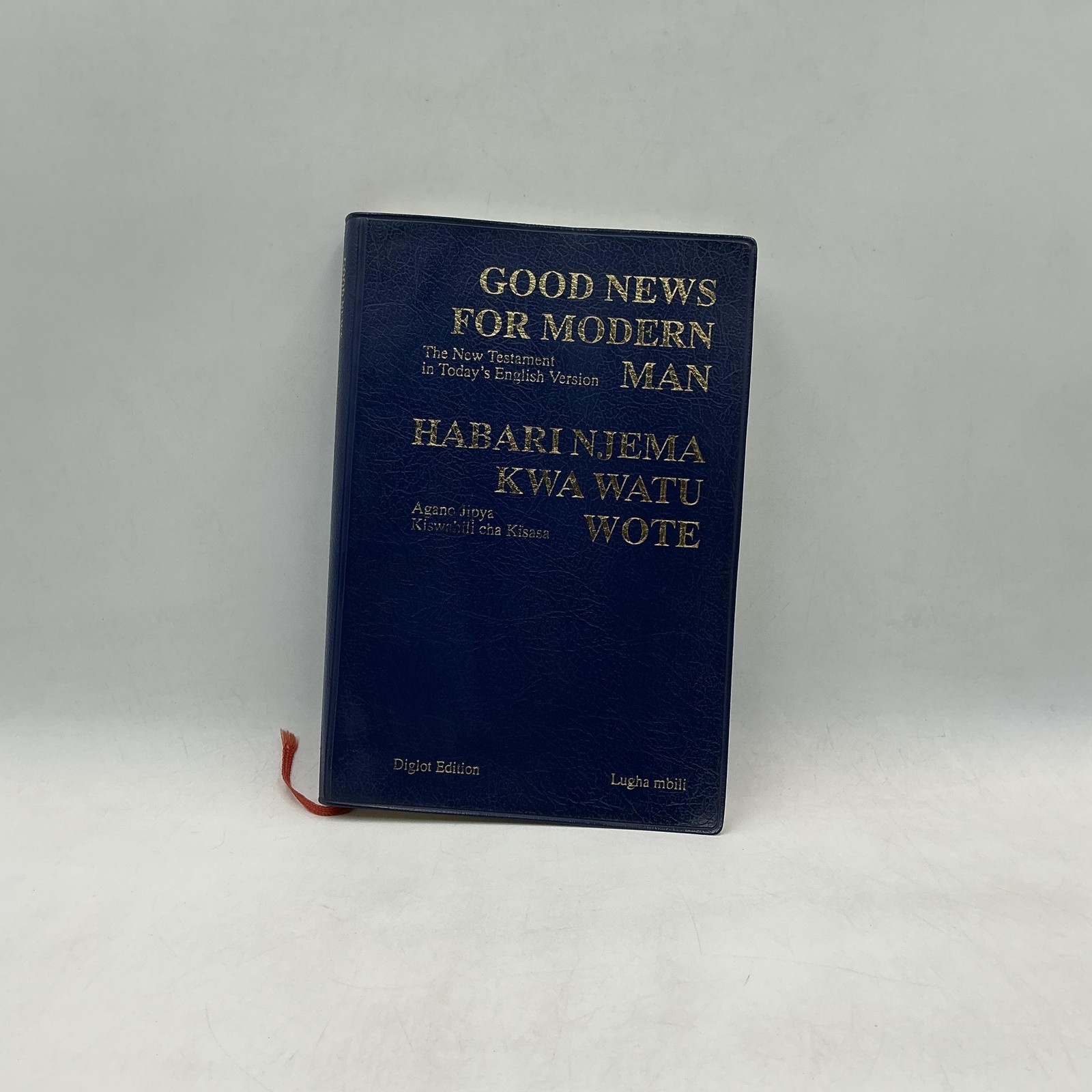 Good News For Modern Man United Bible Societies Hardcover Blue Signed Diglot