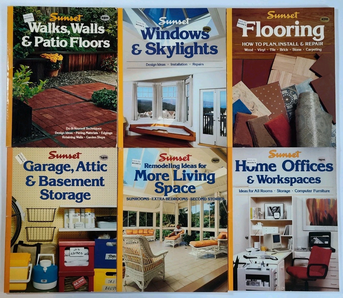 Sunset Home Improvement DIY Books Lot 6 Flooring Storage Patio Office Vintage