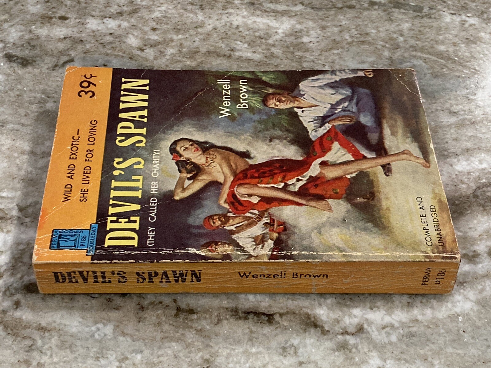 DEVIL’S SPAWN Wenzell Brown 1952 Permabooks Paperback Book Pulp Lust Drama A759
