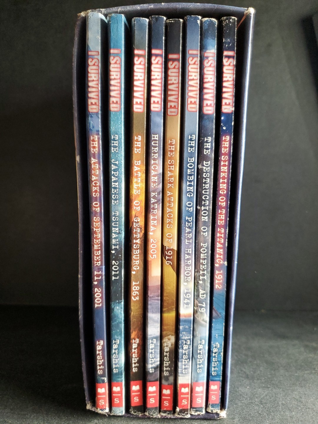 I Survived Box Set 8 Books Lauren Tarshis Scholastic Historical Series w/ Slipca