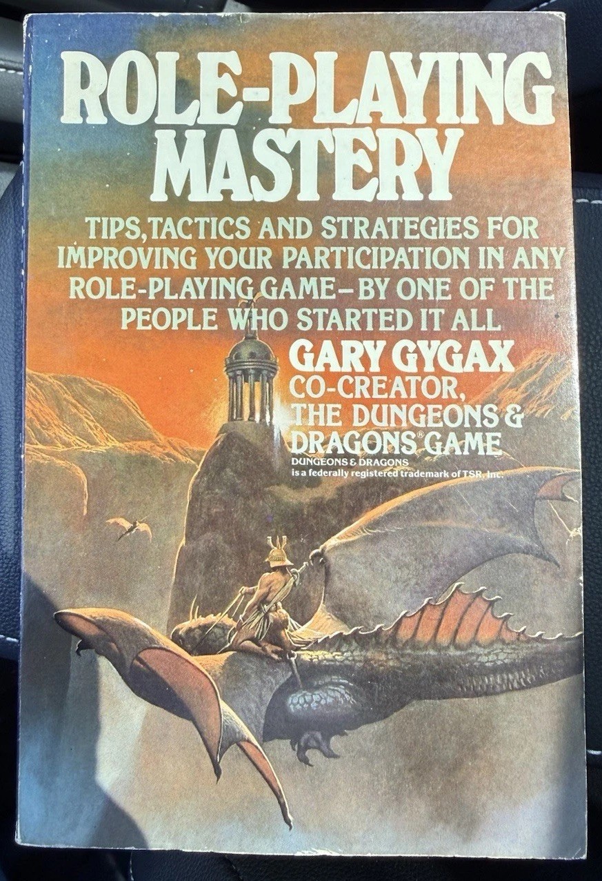 Role-Playing Mastery Gary Gygax 1987 1st Printing Dungeons & Dragons TSR PB