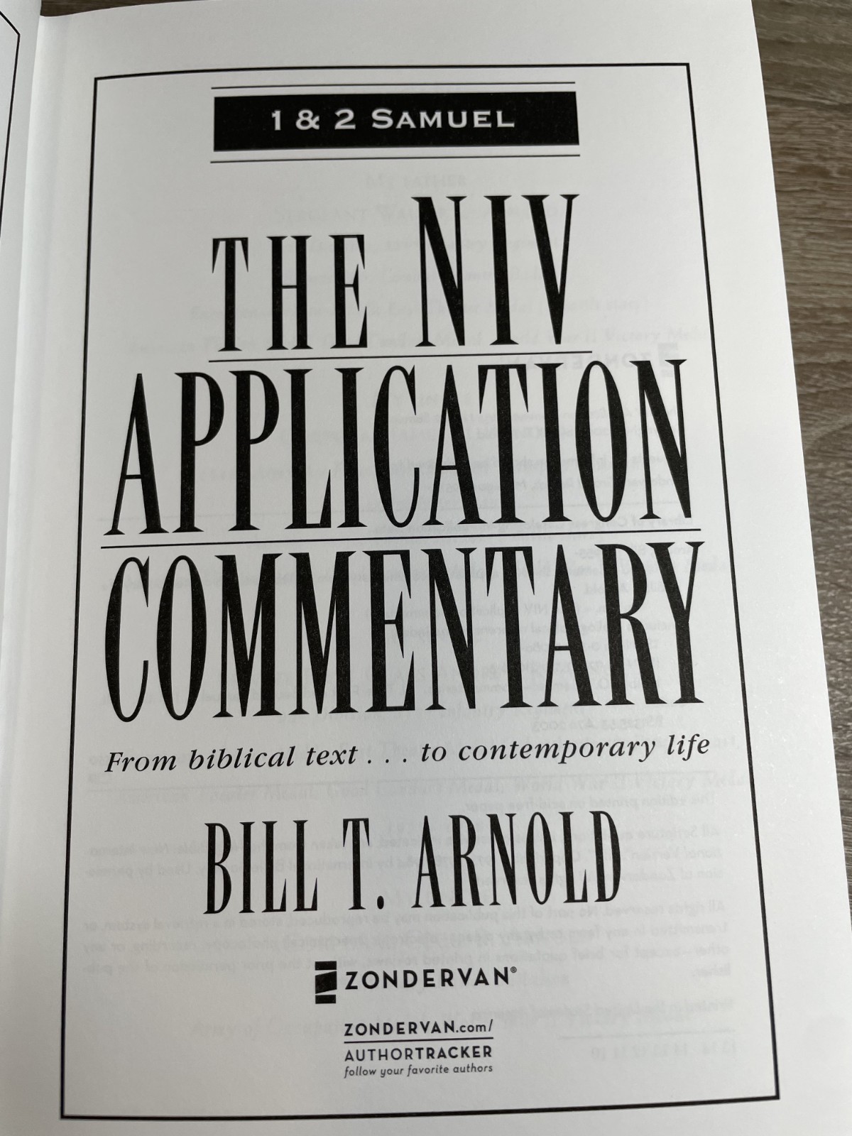 1 & 2 Samuel (NIV Application Bible Commentary) NIVAC by Bill Arnold
