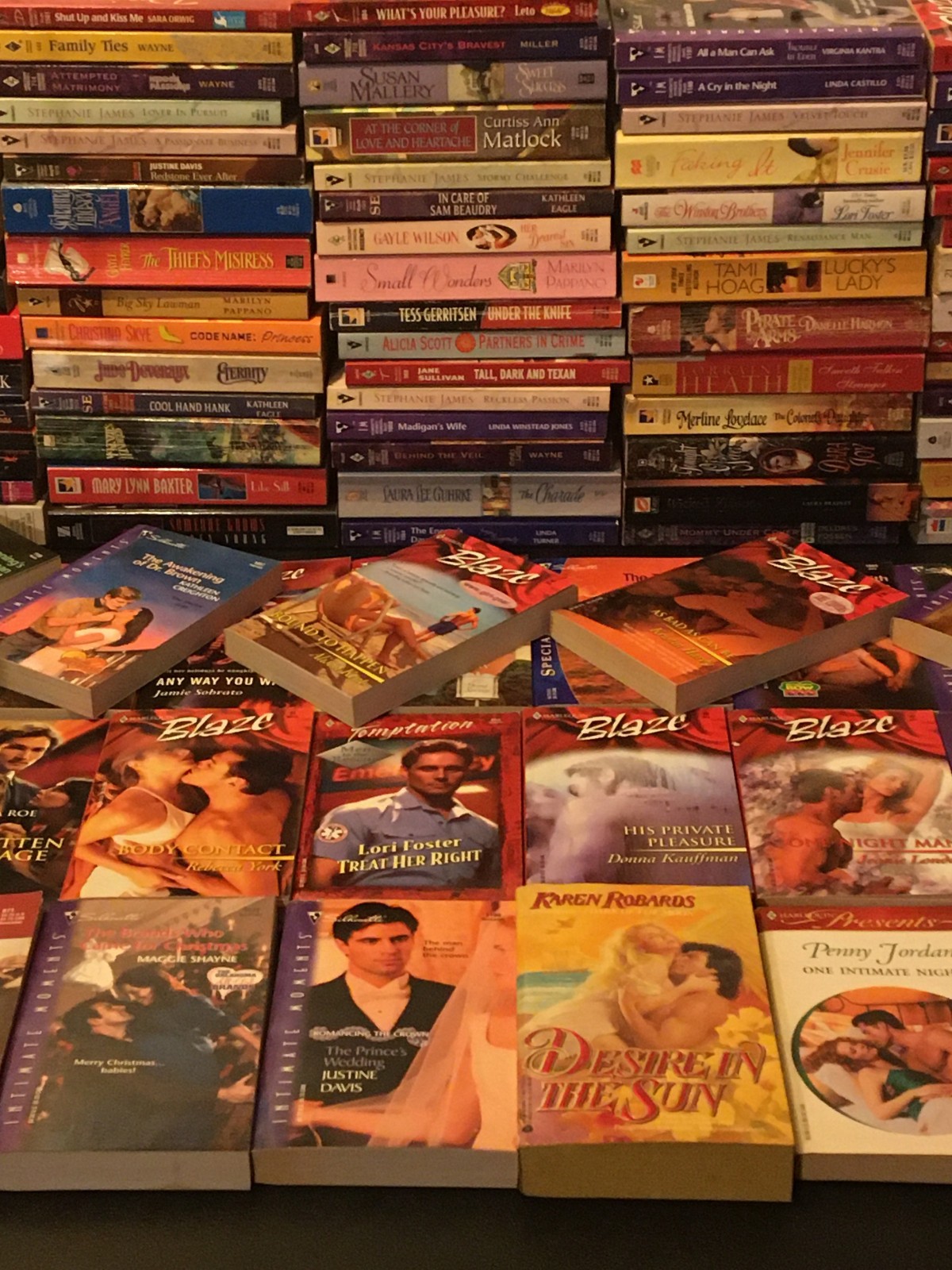 Paperback books romance genre Lot of 20 randomly boxed paperbacks