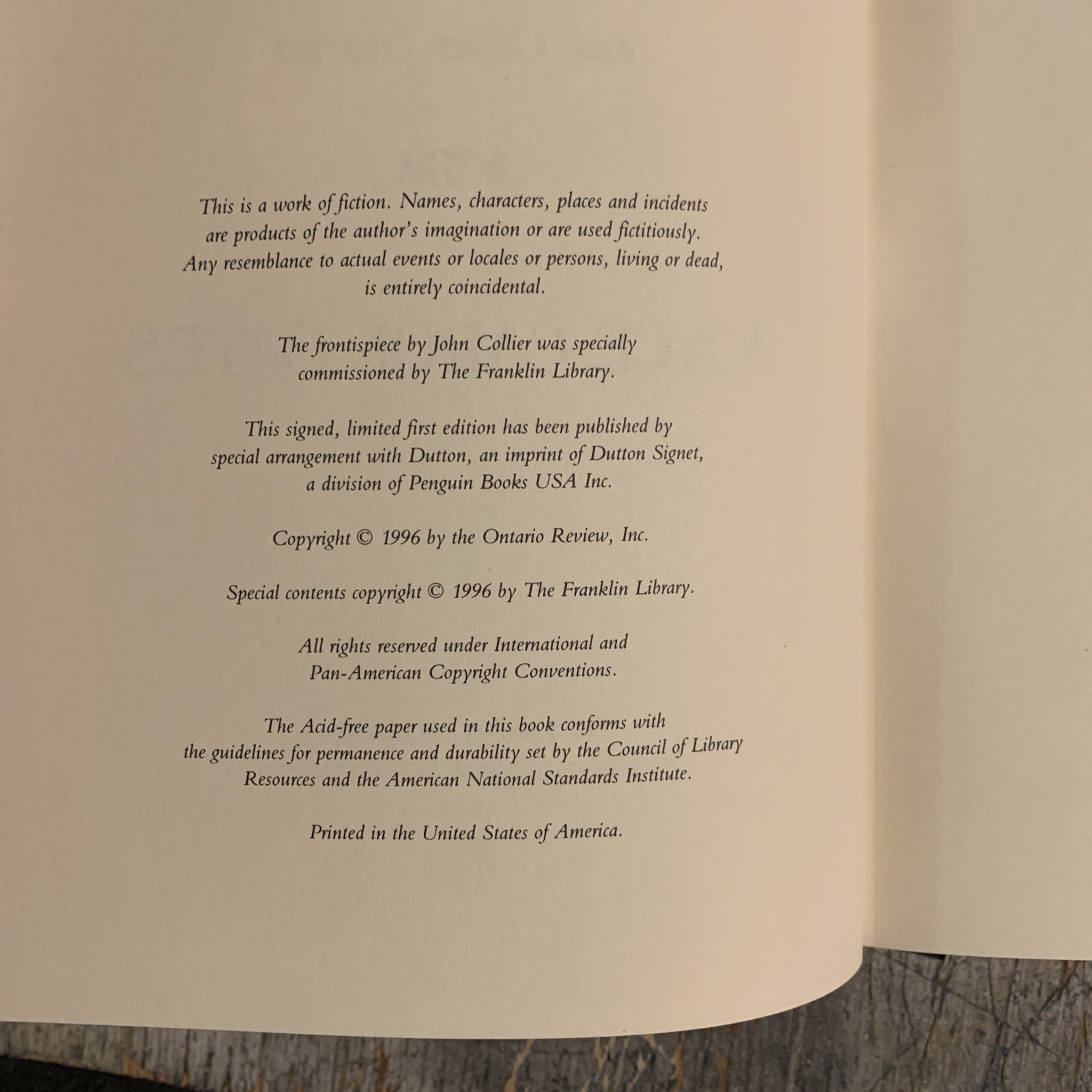 Will You Always Love Me? – Joyce Carol Oates – Signed 1st Edition – Franklin