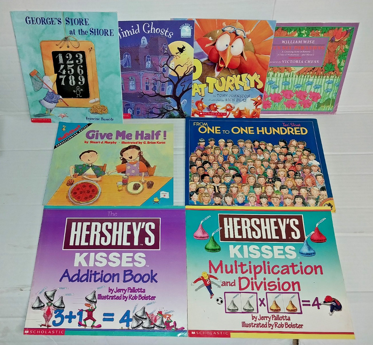Lot 8 kids Math Counting books Numbers Halves Hershey Addition Multiply Divide++