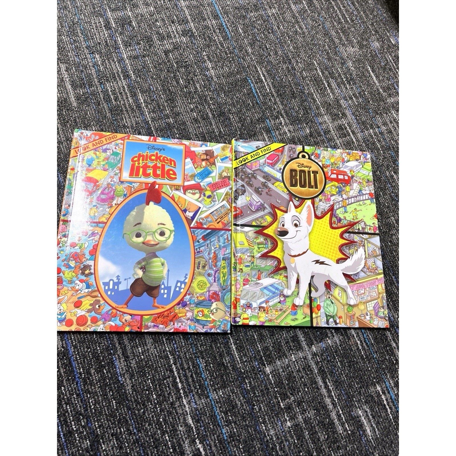 Disney Look and Find Chicken Little & Bolt – hardcover Disny|Art Mawhinney