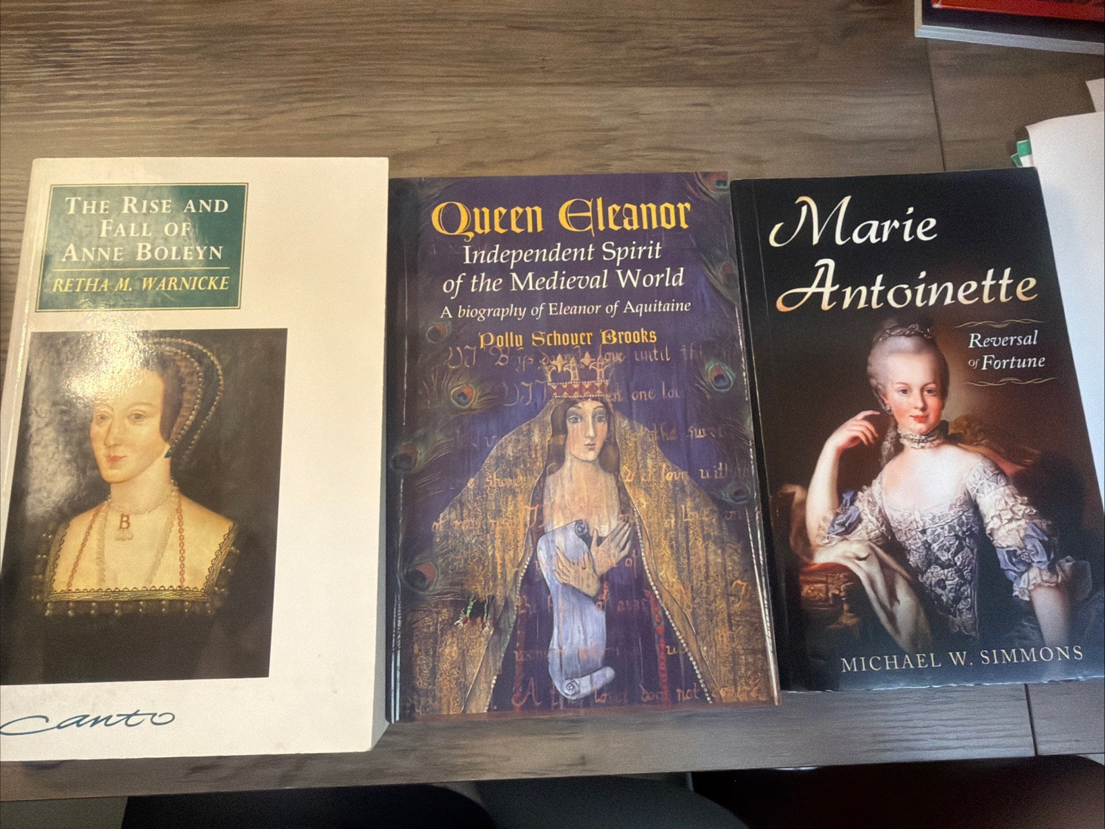 British Royals/Queens Book Lot Boleyn, Antoinette, Eleanor Of Aquitaine 3 PB