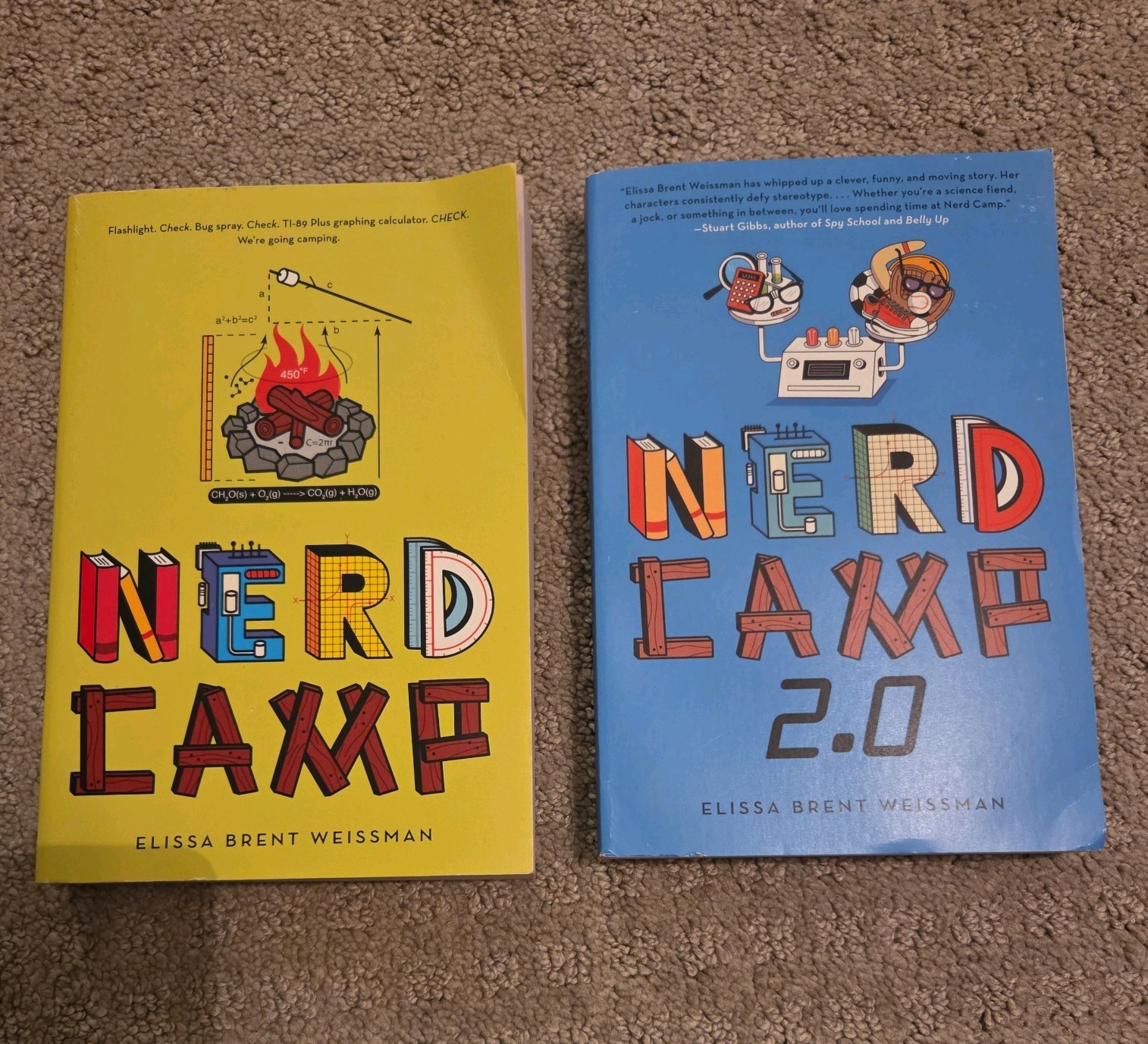 Nerd Camp and Nerd Camp 2.0 Elissa Brent Weissman Paperback Lot of 2