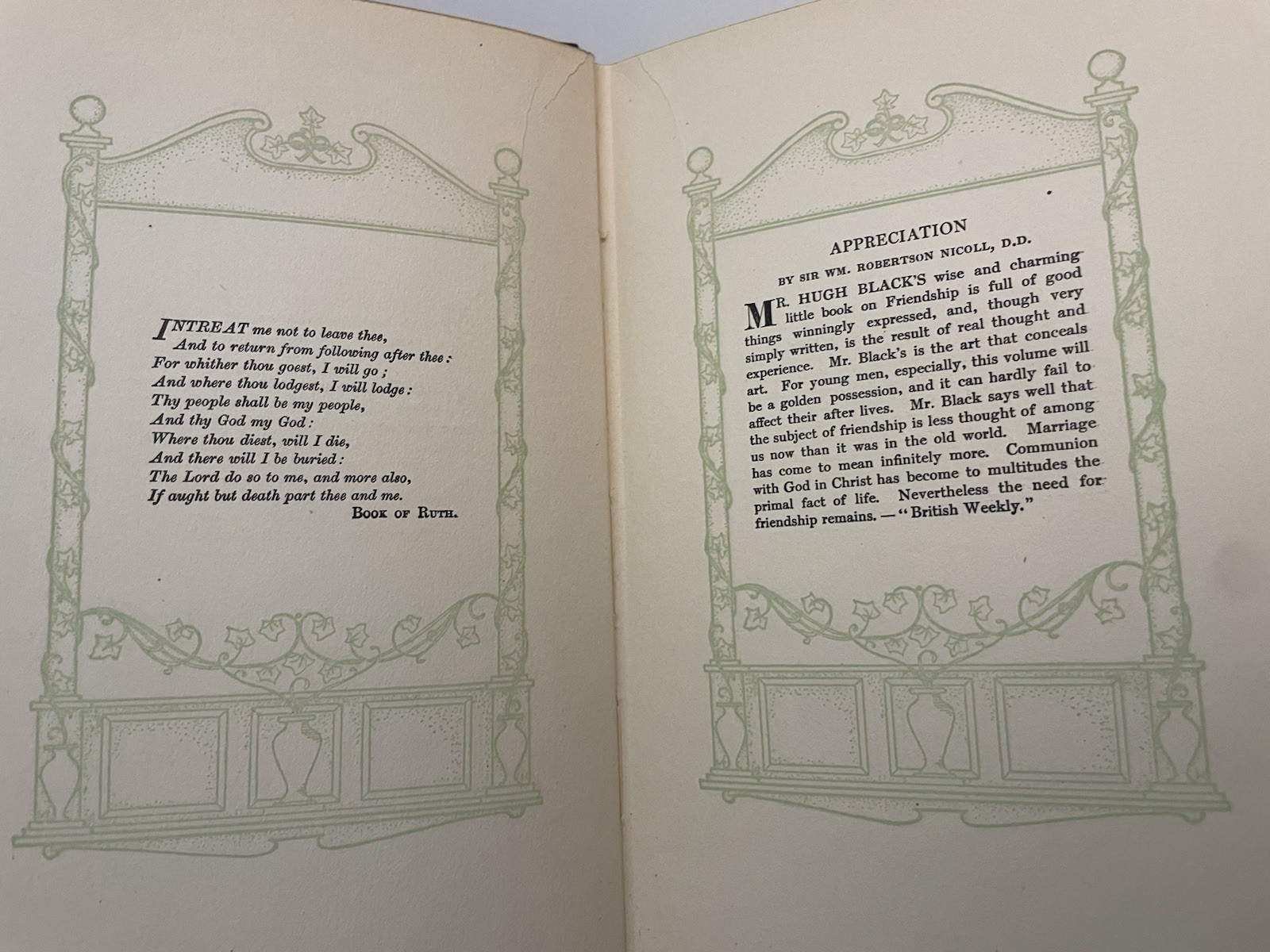FRIENDSHIP by Hugh Black 1903 Fleming H. Revell Company Hardcover VERY GOOD