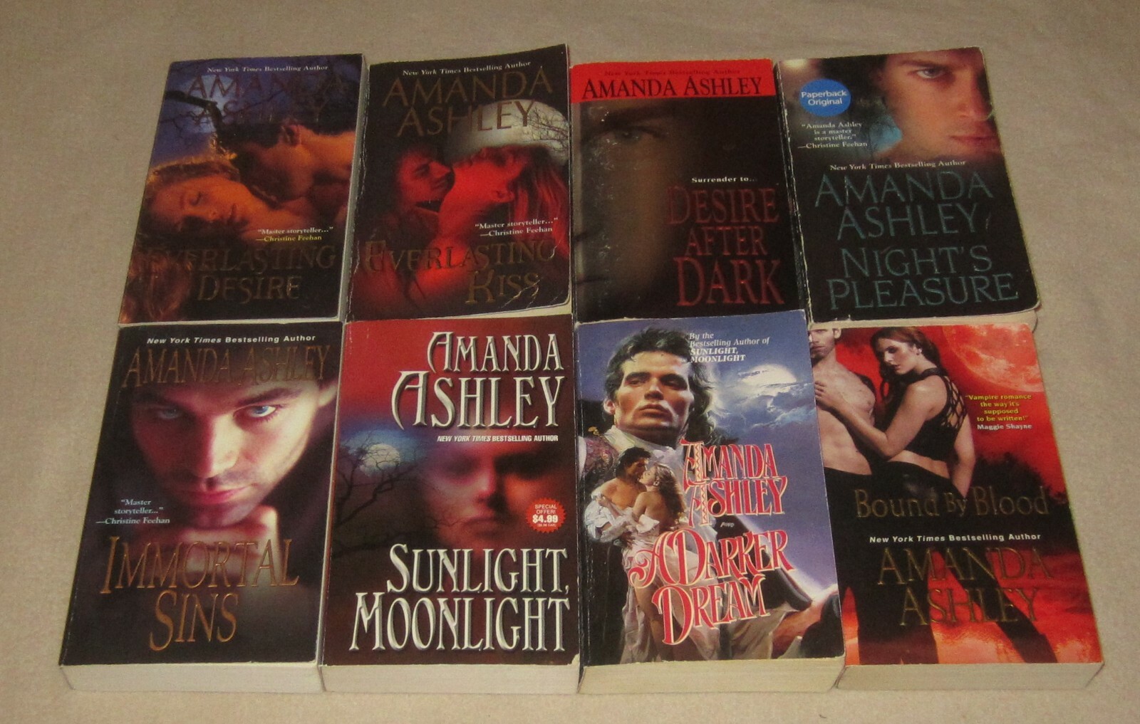 Lot of 8 Amanda Ashley Everlasting Desire Everlasting Kiss Desire After Dark
