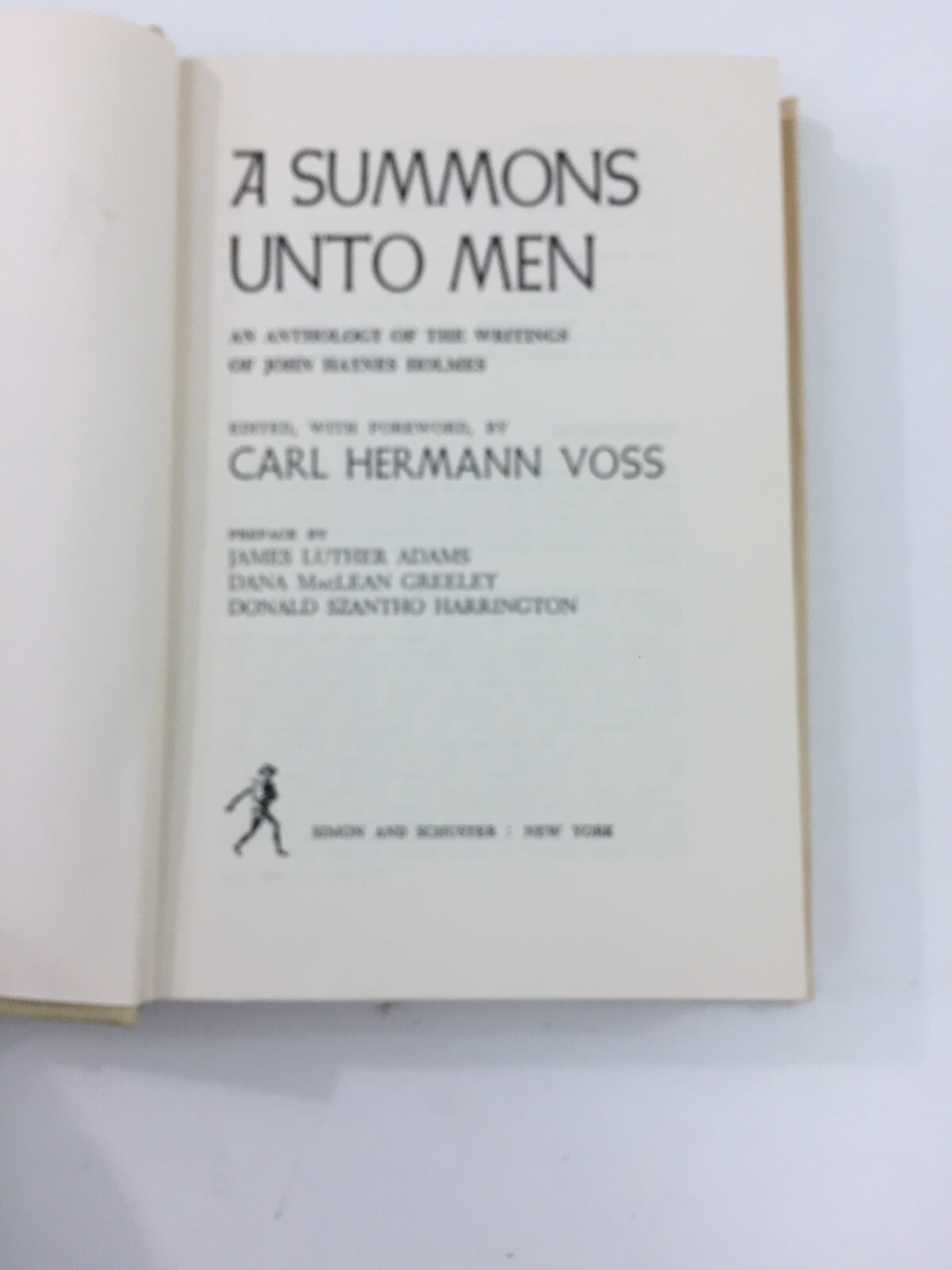 Summons into Men – John Haynes Holmes (1971, Hardcover, Dust Jacket, 1st Edition