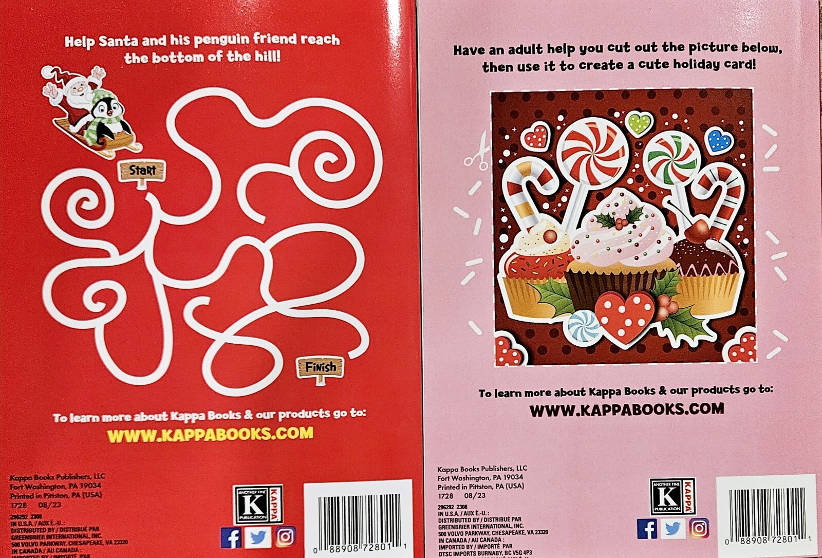 Christmas Coloring & Activity Book Set Of 2 Over 250 Pages of Holiday Fun!