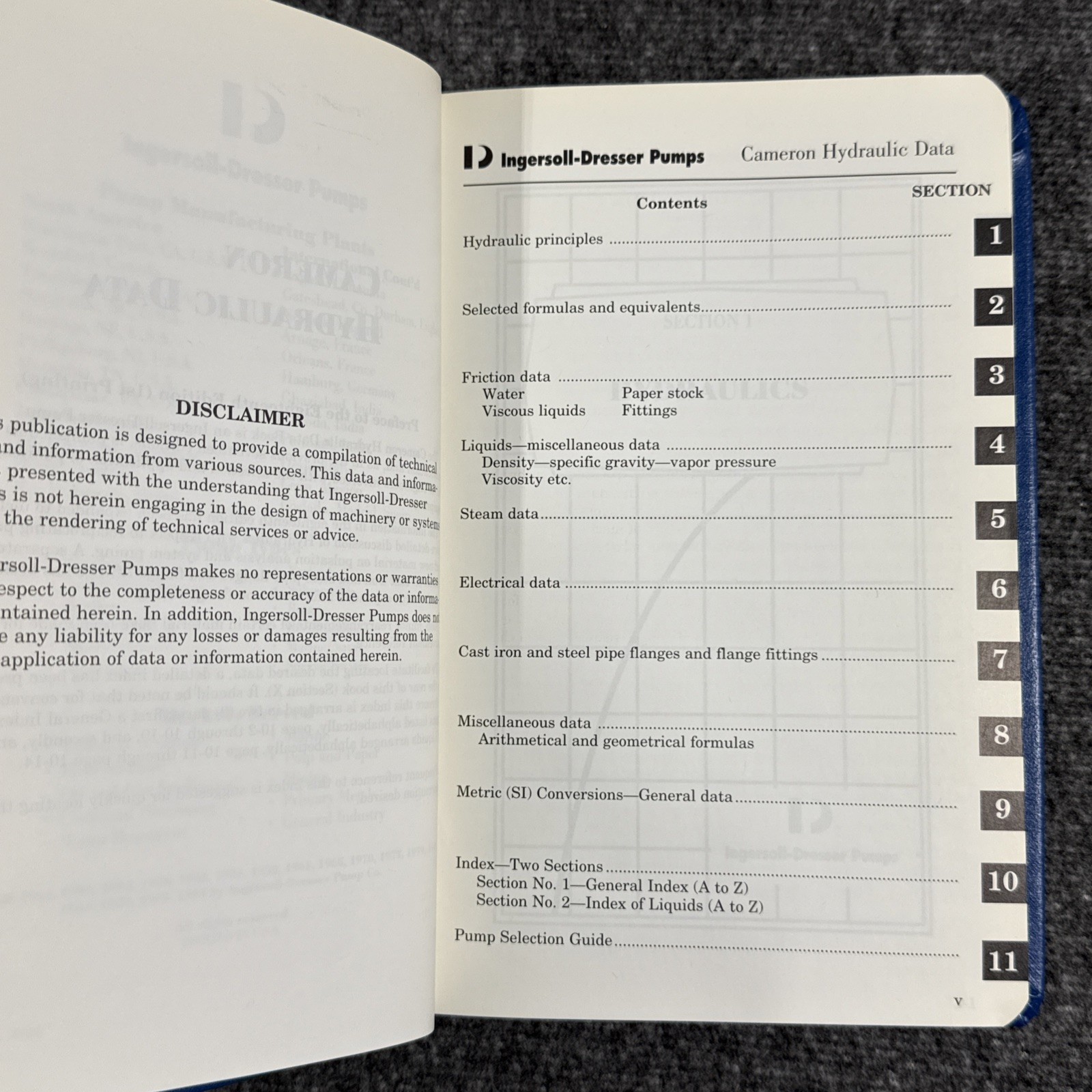 Cameron Hydraulic Data (18th Edition) 1st Printing Ingersoll Dresser Pumps