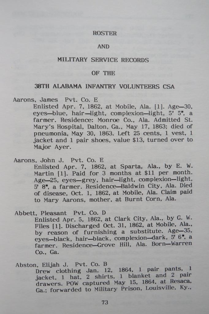 SOUTHERNERS AT WAR – THE 38th ALABAMA INFANTRY VOLUNTEERS – DJ IN BRODART COVER