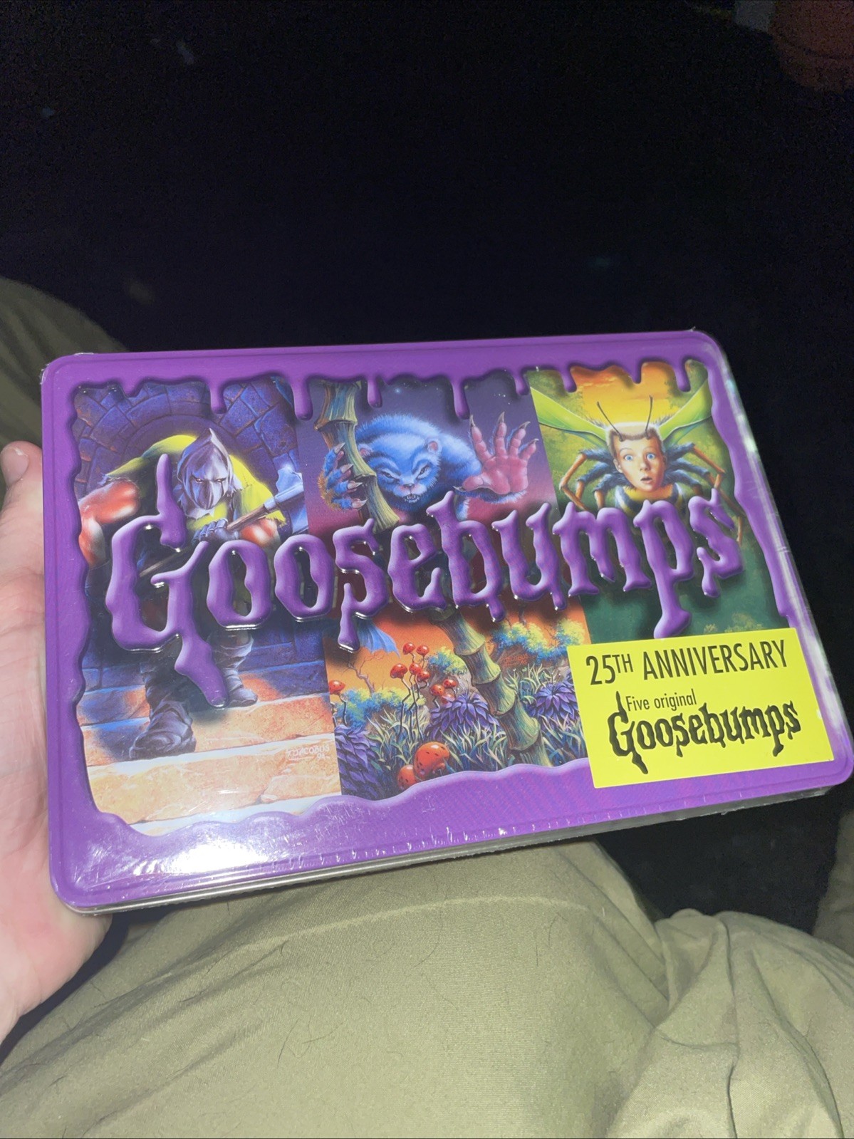 Goosebumps 25th Anniversary Retro Set Five Original Books Tin Box R. L. Stine