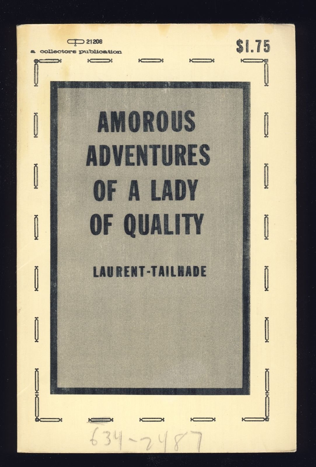 Laurent-Tailhade Amorous Adventures of a Lady of Quality Erotica Romance