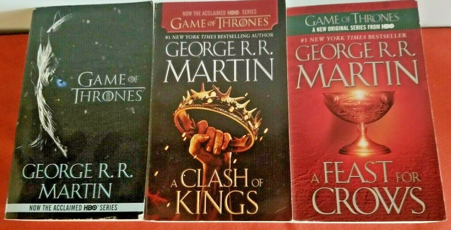 Game Of Thrones A Song Of Ice And Fire Lot Of 3 MM Paperbacks Bks 1-2-4