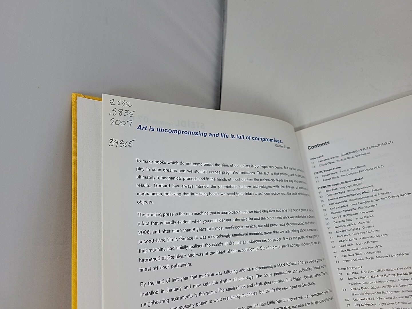 Steidl Fall Winter 2007 – 2008 Art Book