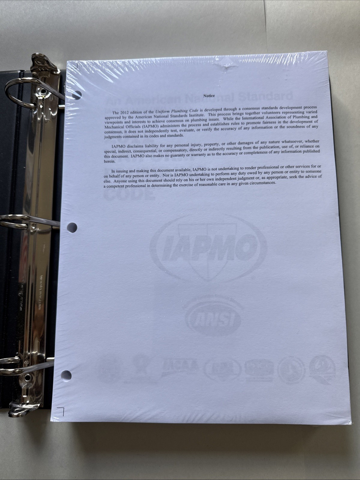 IAPMO – 2012 Uniform Plumbing Code 2012