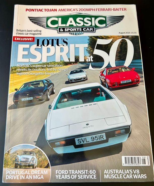Classic & Sports Car Auto Magazine * August 2025 * Lotus Esprit at 50