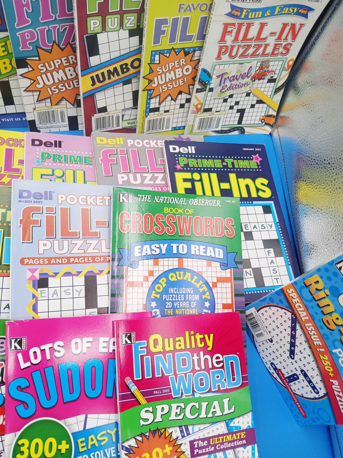 Lot of 26 New Penny Press, Kappa, Dell Word Search Puzzle Books.