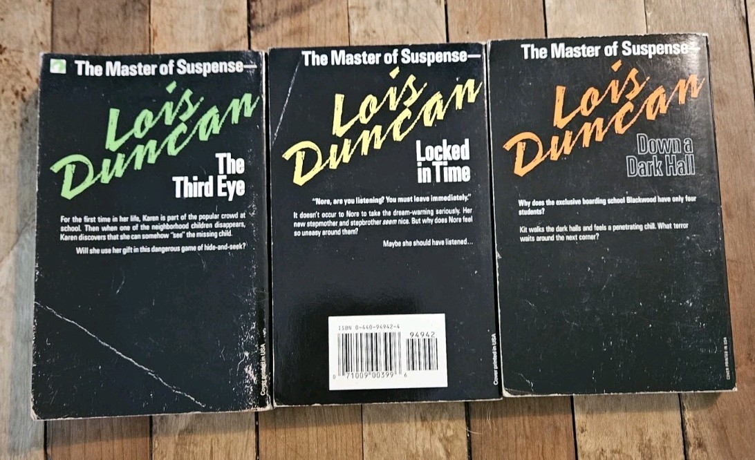 1990s. Lot 3 Gothic Horror PBs By Lois Duncan THIRD EYE DARK HALL LOCKED IN TIME
