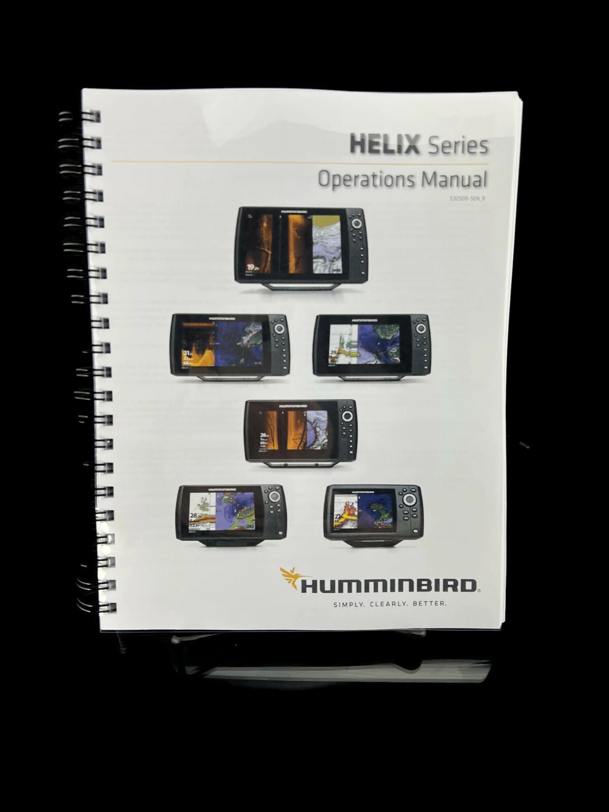 Humminbird HELIX 532509-SEN_B Operations Manual: 348 Color Pages, Coil Bound
