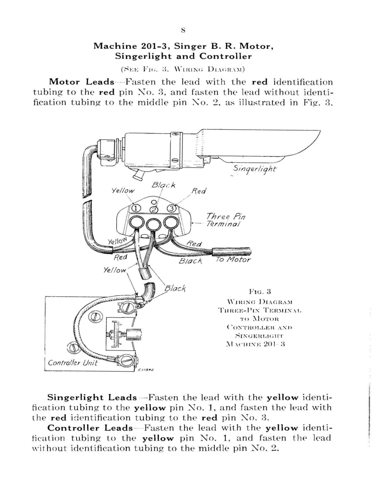 Singer Sewing Machine 201-1 Adjuster’s Manual “1936” (54 Page)