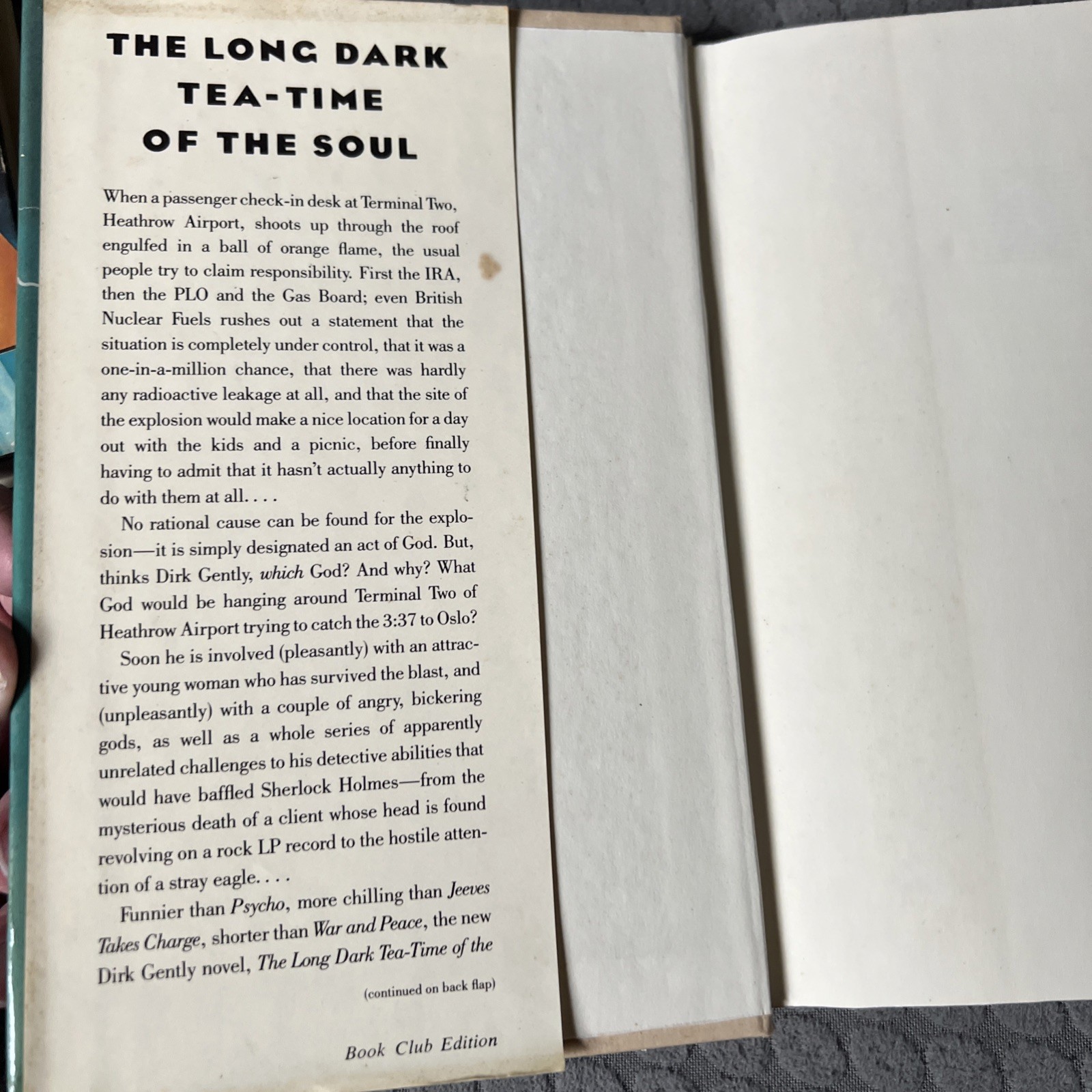 Lot Of 2 Douglas Adams The Long Dark Tea-Time of the Soul & Dirk Gently’s…HCDJ