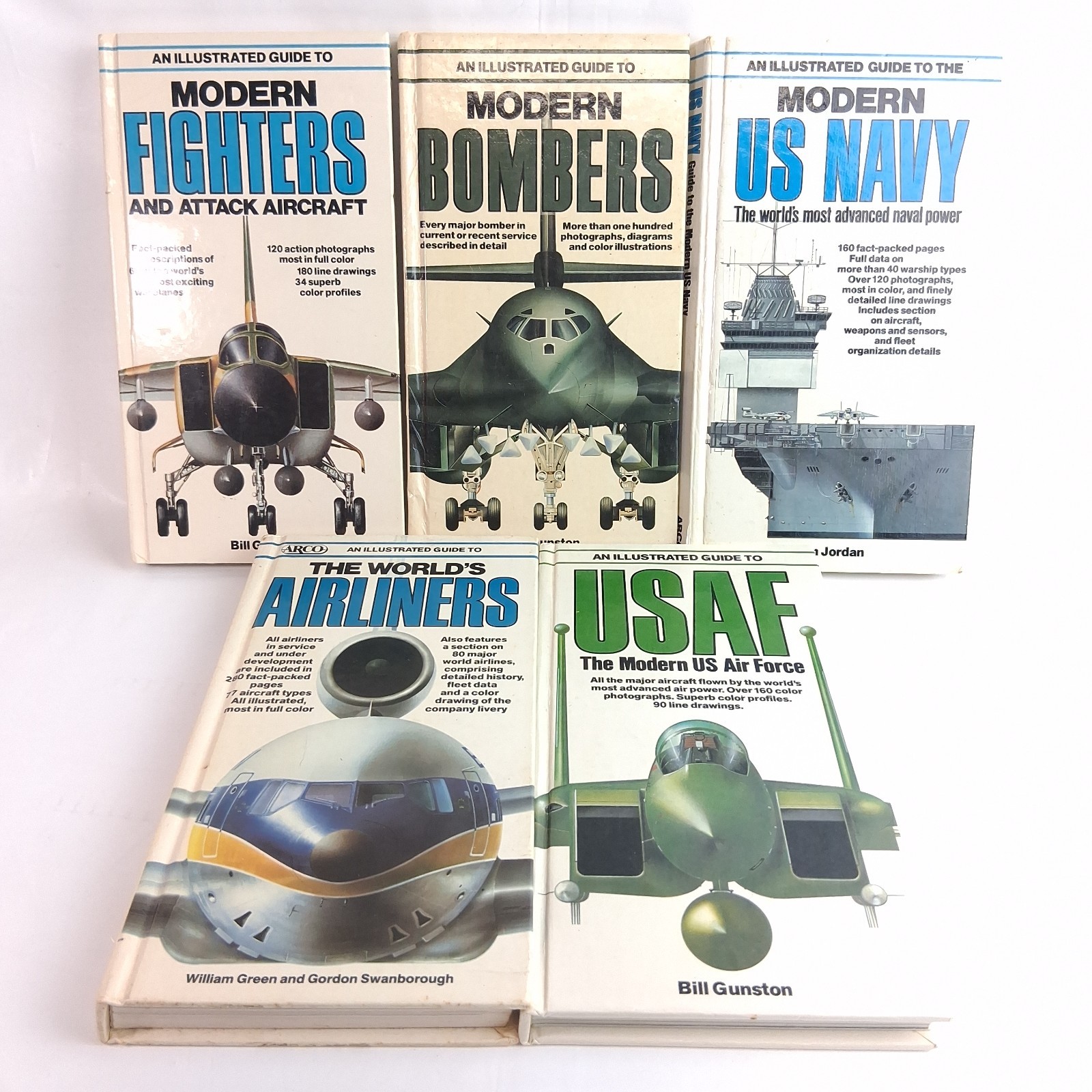 An Illustrated Guide To Books Navy Airliners USAF Bombers Fighters Lot of 5