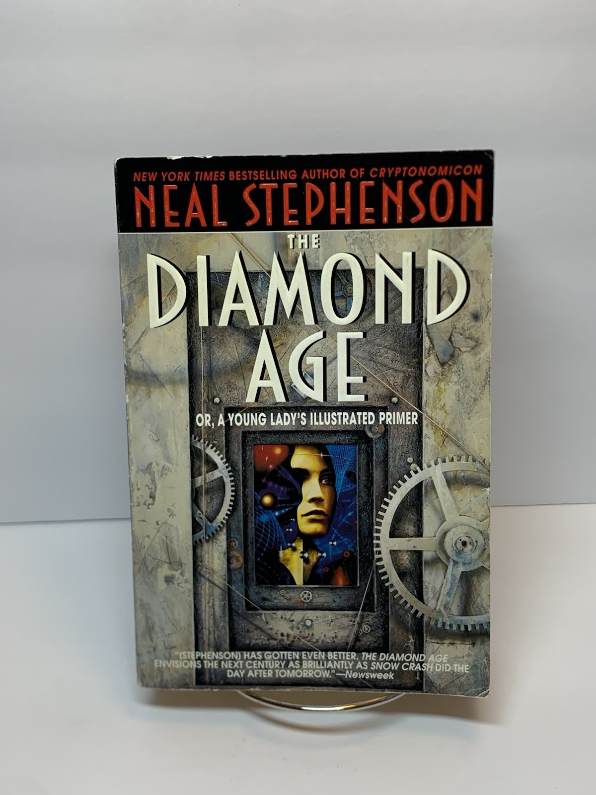 The Diamond Age Neal Stephenson Sci-Fi Bantam Reissue 1st Print (1995, 2000) GUC