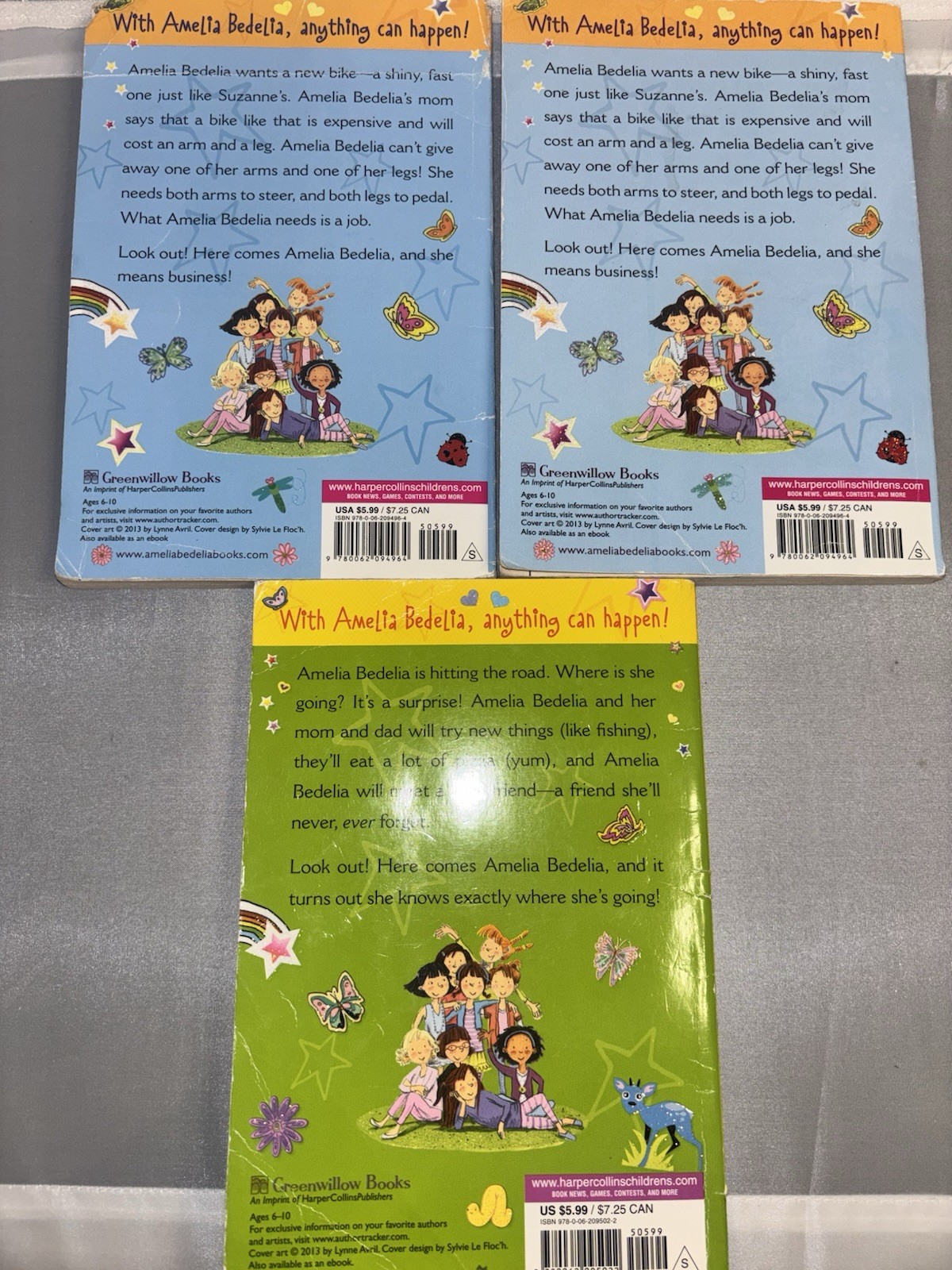Lot of 3 Amelia Bedelia Chapter Books Herman Parish Paperback Set
