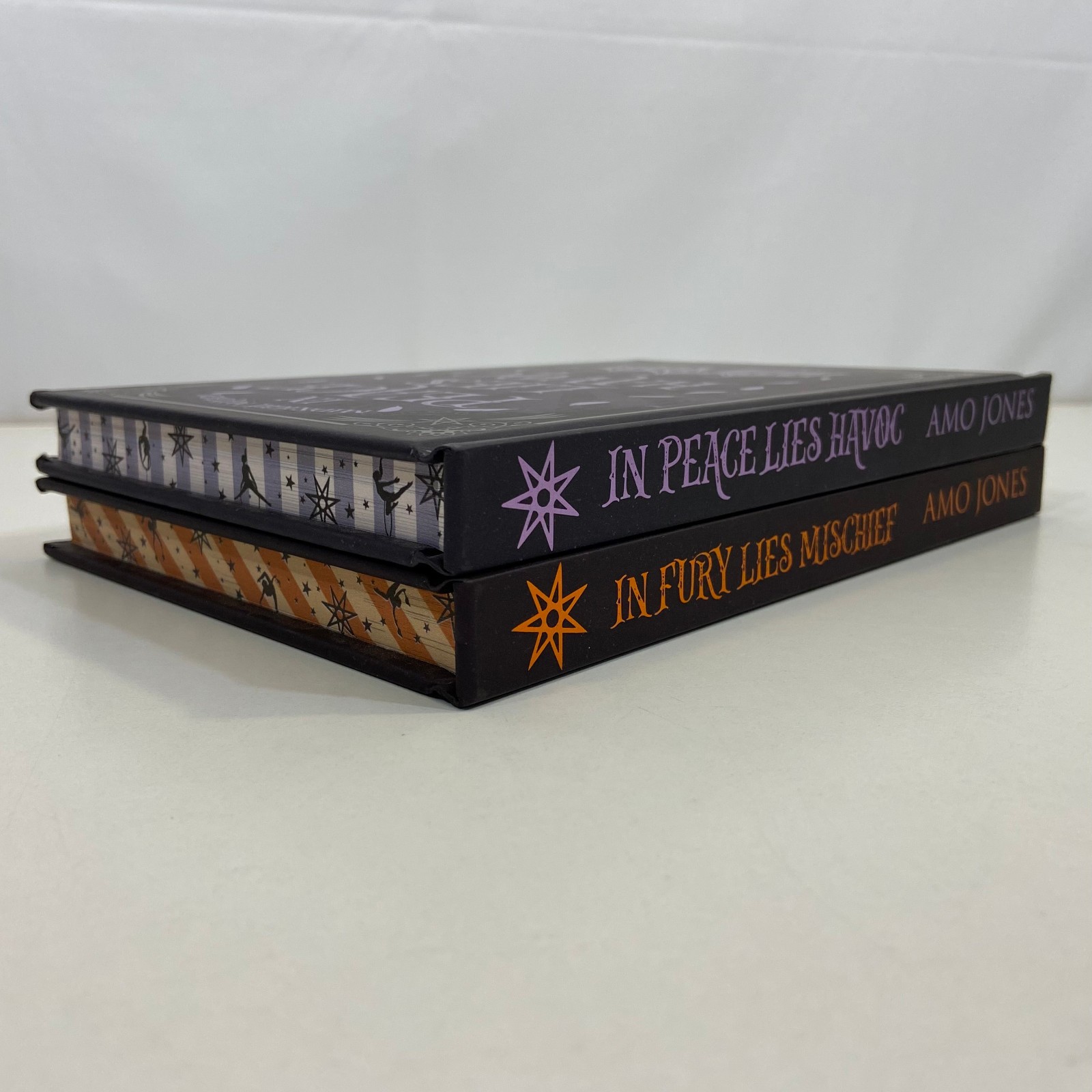 In Peace Lies Havoc In Fury Lies Mischief Amo Jones SIGNED 2 Book Lot Mystic Box