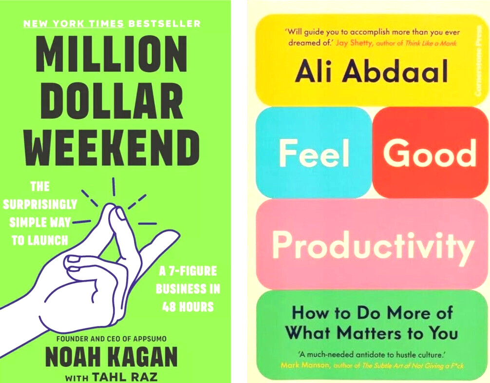 Feel-Good Productivity and Million Dollar Weekend Combo Book Set New Stock