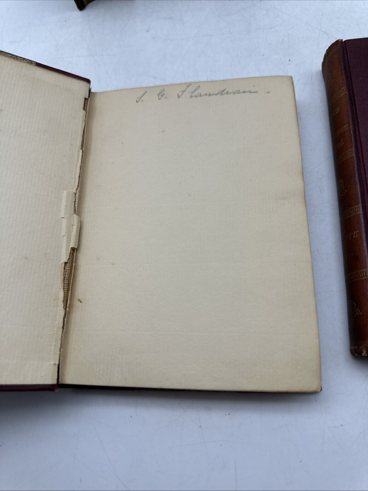 Charlotte Bronte Villette Vol I-II Victorian Cloth Antique Book Set (31-8)