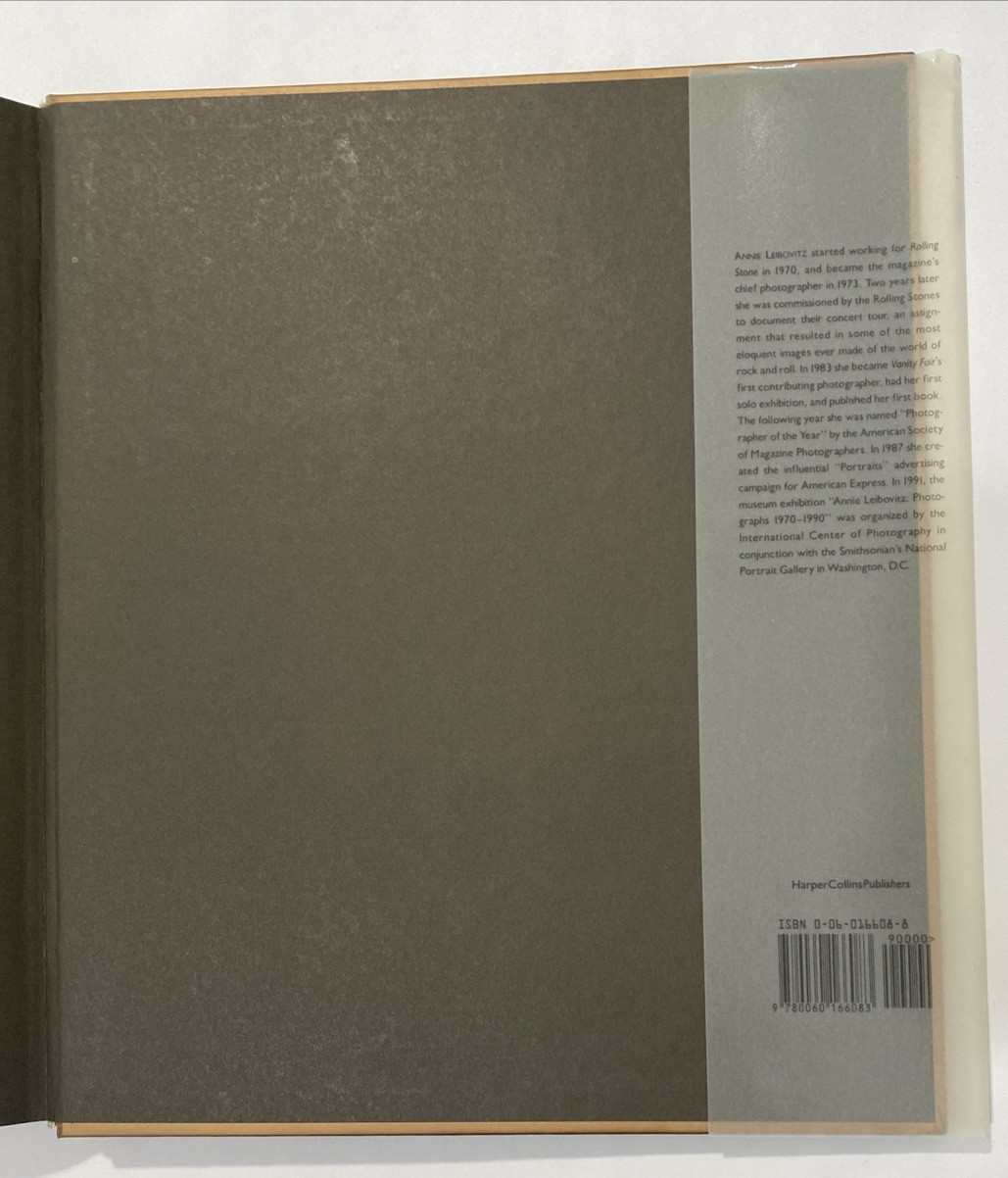 Photographs Annie Leibovitz 1970-1990 Hardcover Photography Art Book First Ed