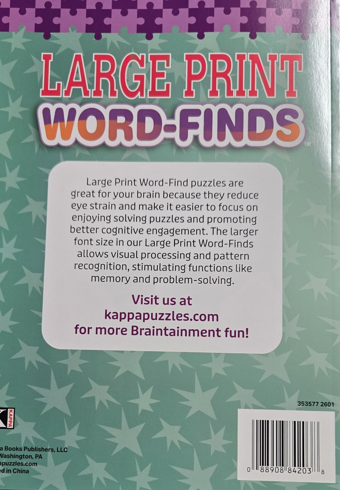 Kappa Large Print Large Print Word-Finds Volume 509 Word Search Puzzle Book