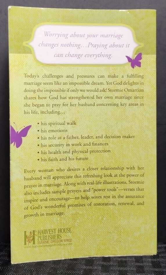 Power of a Praying Wife Stormie Omartian 2007 PB Christian Marriage 208pp Good