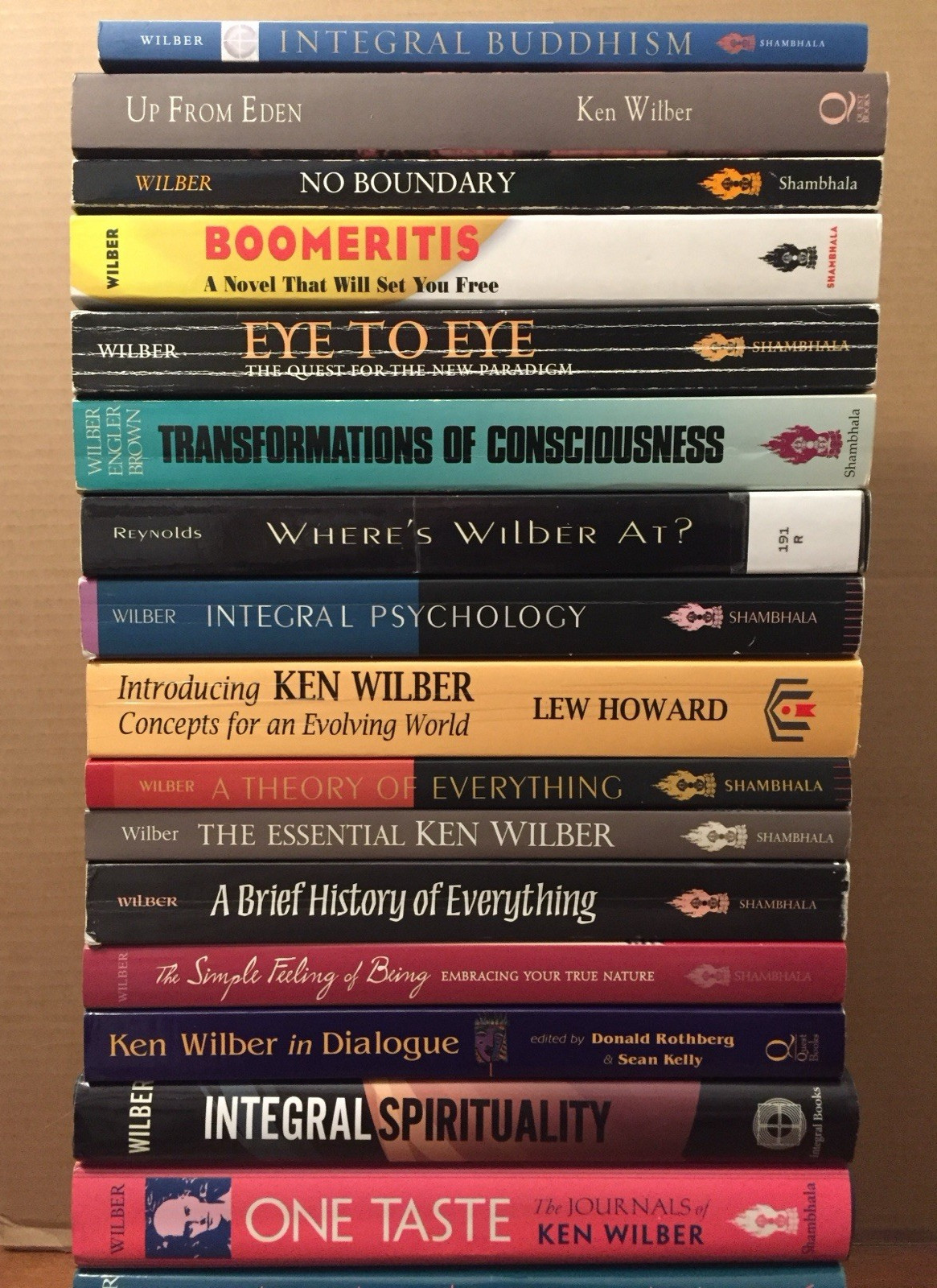 Ken Wilber 20-Volume Instant Library HB/PB years 1979-2006 Books Fair/Good Cond