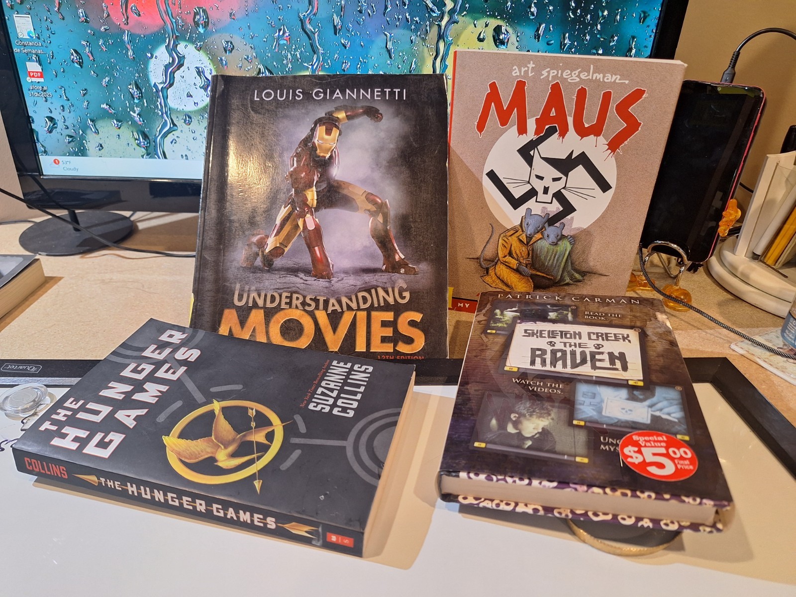 Books 4 Lot. Skeleton Creek, MAUZ, Understanding Movies, Hunger Games