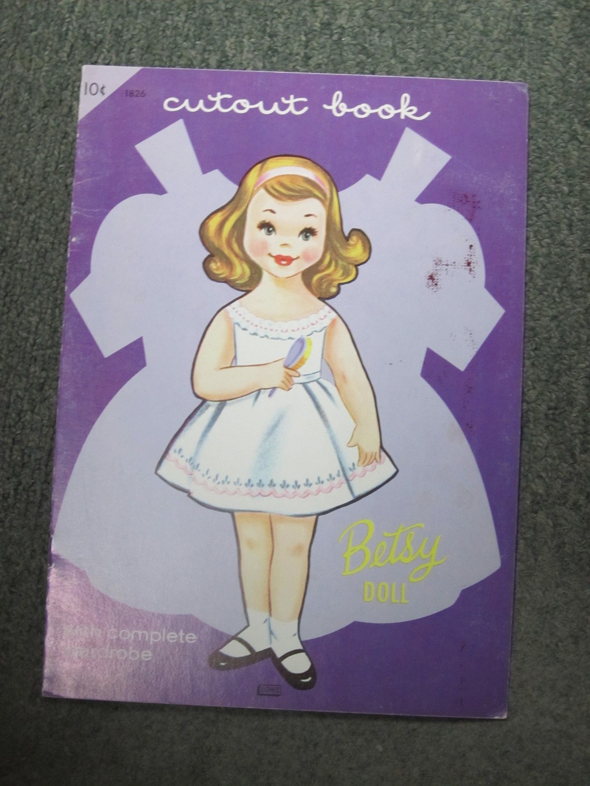 VINTAGE LOWE BETSY DOLL Cut-Out Paper Doll #1826 10 CENTS