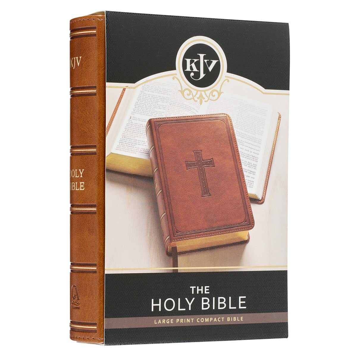 KJV Holy Bible King James Version Saddle Tan Faux Leather w/ Ribbon Marker