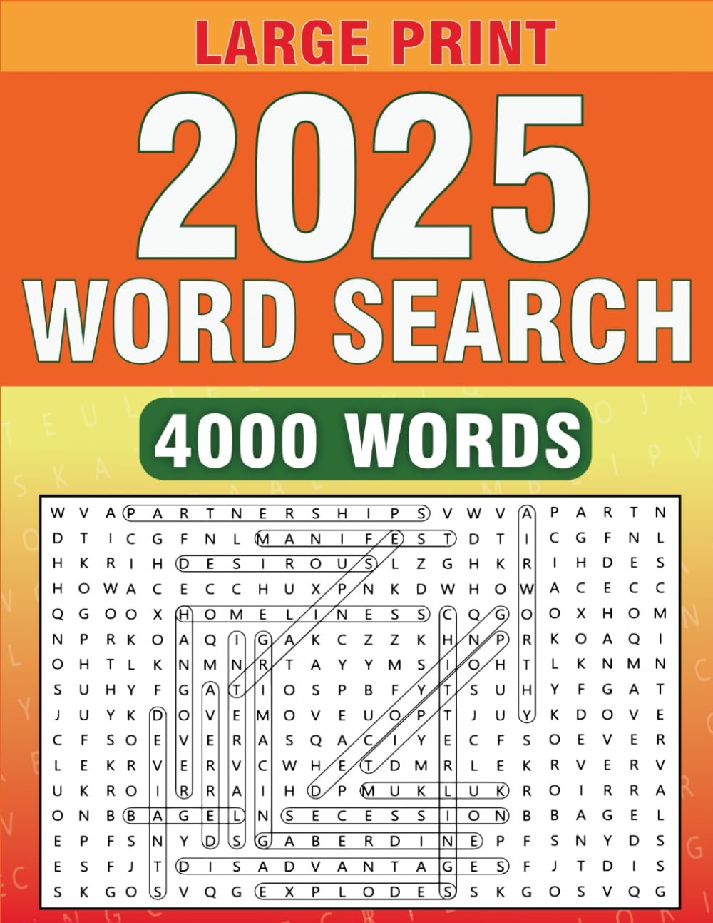 4000 Giant Book of Word Search For Adults (200 Themed Puzzles): Wordsearches…