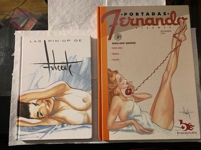 The Pin-up Art of Fernando Vincente & Pin-Ups 2 Books for 1-Out of Print Rare
